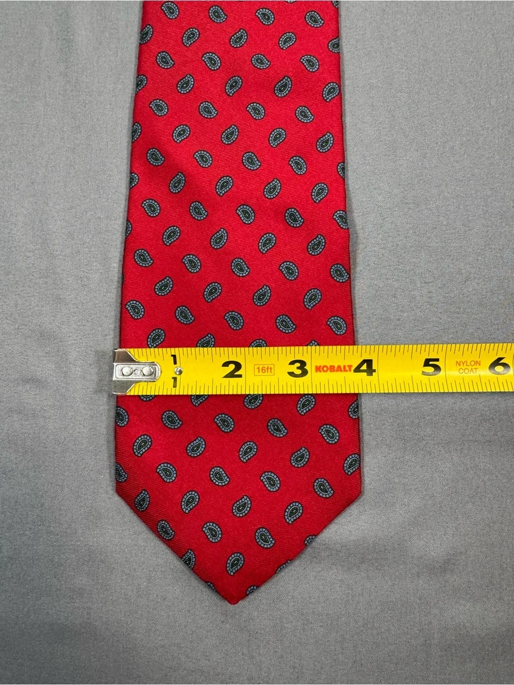 Robert Talbott Red Patterned Men’s Tie with Yellow Accents